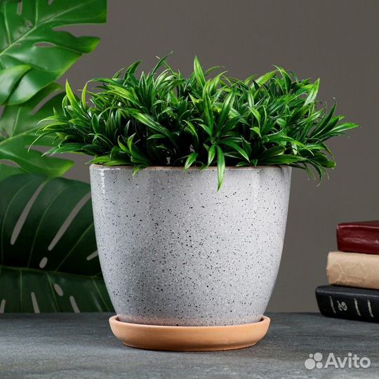 Горшок цветочный 'Конус' серый 4л