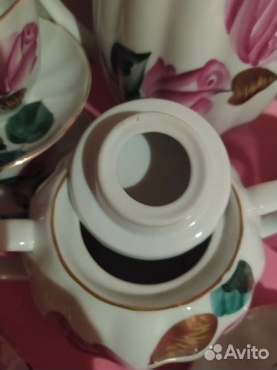 Сервиз кофейный свадебный роза лфз
