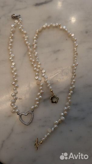 Колье/ чокер из речного жемчуга