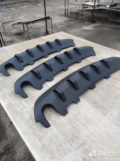 Накладка диффузор юбка зад бампера daewoo nexia