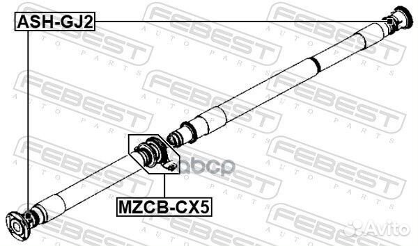 Подшипник подвесной карданного вала mzcb-CX5 Fe