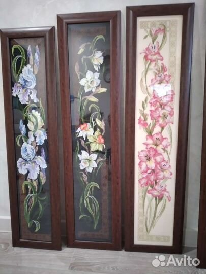 Картина вышитая крестиком ручная работа