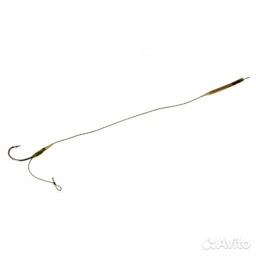 Поводок готовый с крючком и лентяйкой KS №2 25lb