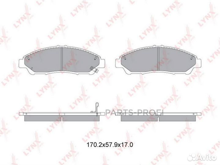 Lynxauto BD3436 Колодки тормозные передние перед