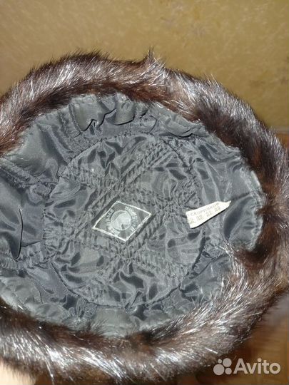 Норковая шапка мужская новая (формовка)