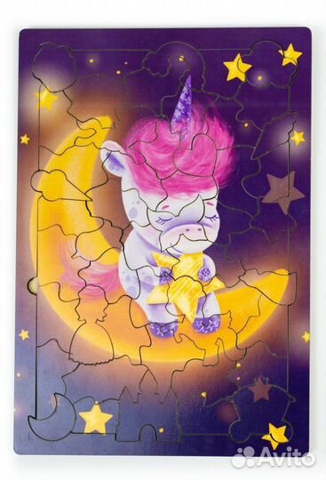 Пазл фигурный Единорожка на луне IG0713