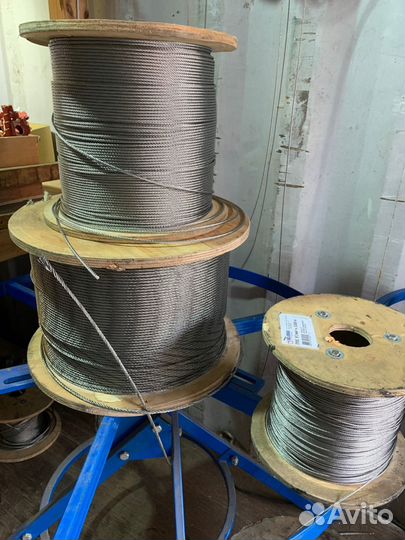 Трос нержавеющий 5 мм. Плетение 7х7, нержавеющая с