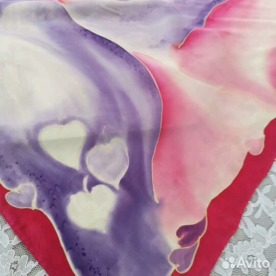 Красивый шёлковый платок Батик