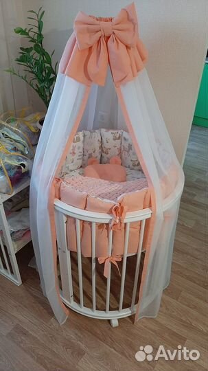 Бортики и балдахин в кроватку