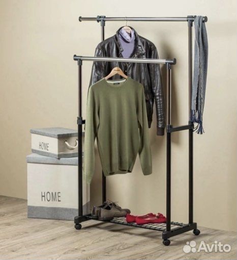 Вешалка для одежды напольная двойная