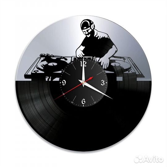 Диджей Dj, серебро №1 часы из винила