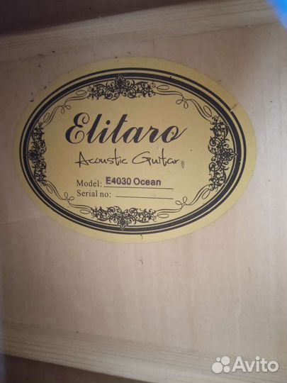 Акустическая гитара elitaro e4010 ocean