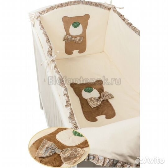 Бампер в детскую кроватку Makkoroni Kids Toy Teddy