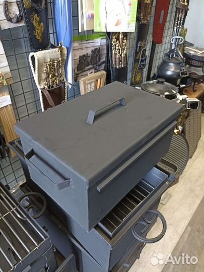 Коптильня 400 мм Дымок с решётками из нерж 3мм