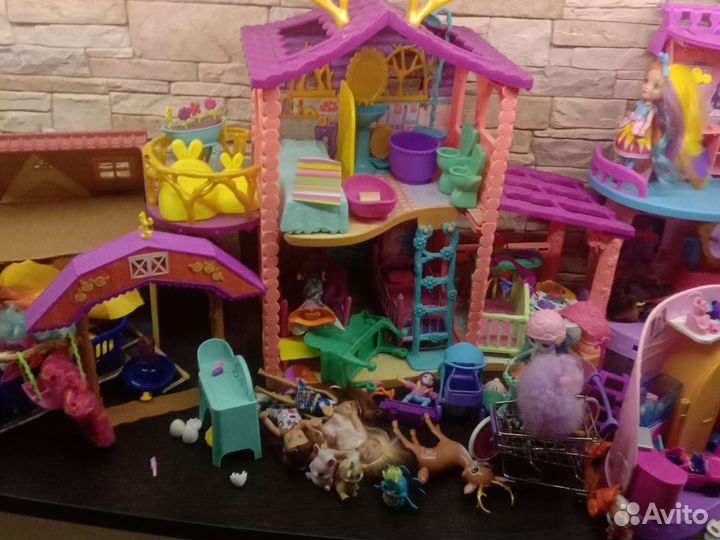 Домик энчантималс,шале, парикмахерская sunny,полли