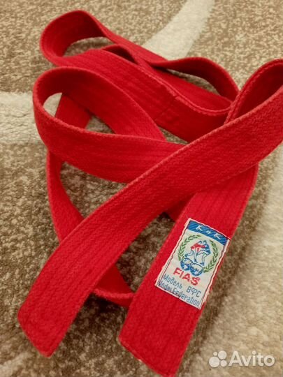 Пояс для кимоно красный, в идеале