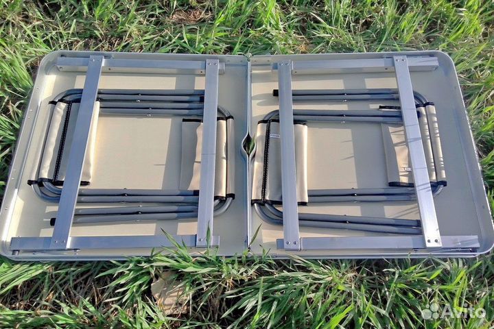 Стол раскладной + 4 стула (алюминий) усиленный PRO