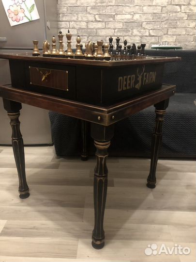 Шахматный стол ручной работы