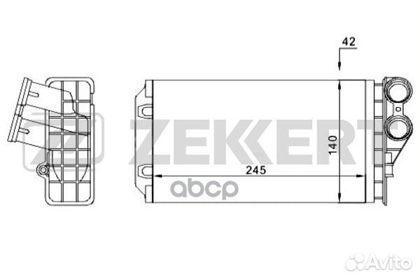 Радиатор отоп. Citroen C4 04- Peugeot 307 05