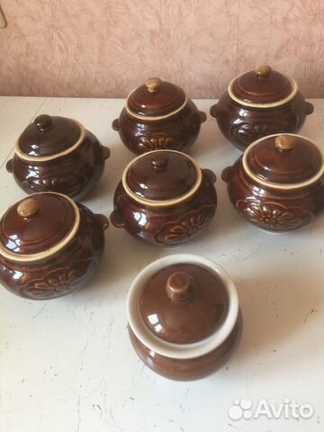 Горшочки для запекания набор 6 штук