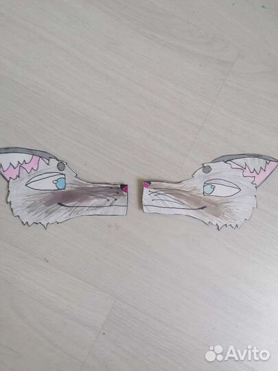 Бумажный дракон на руку, форма котика