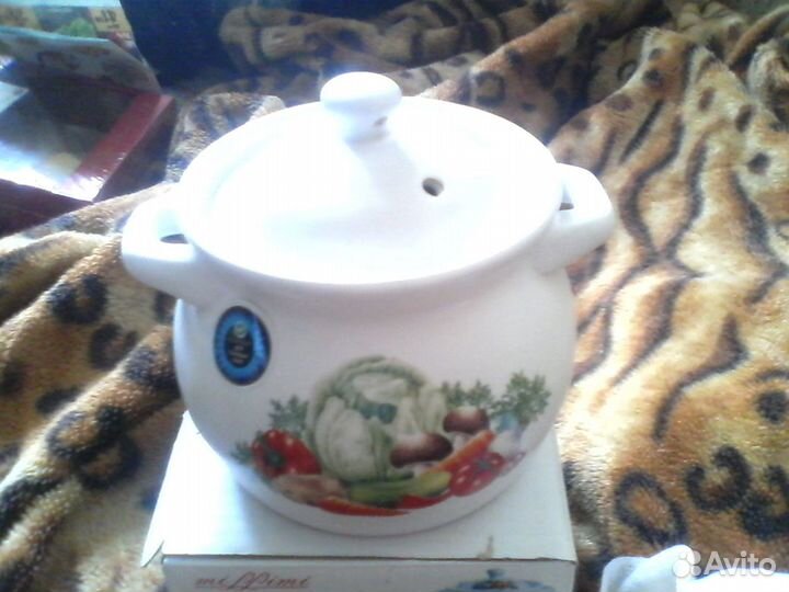 Кастрюля горшок, керамическая газ, 1л