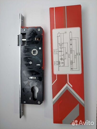 Замок врезной дверной под нажимной гарнитур