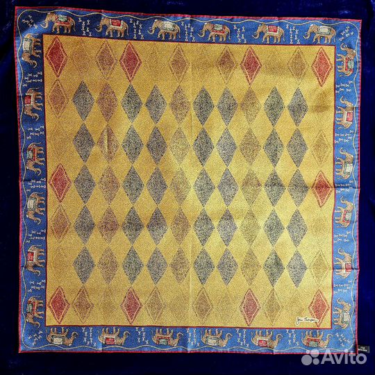 Шелковый платок Jim Thompson Тайский шелк Слоны
