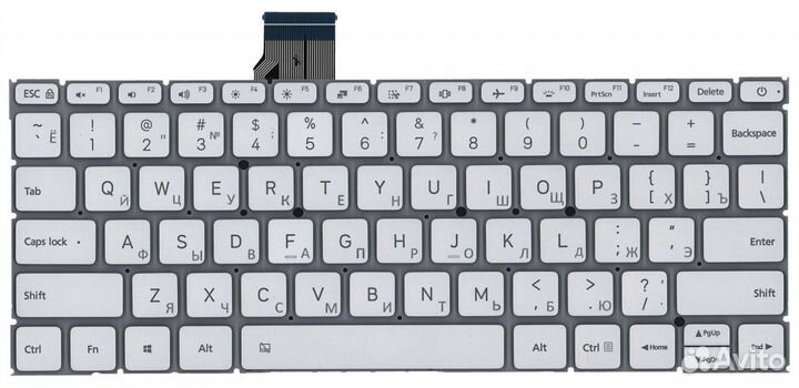 Клавиатура Xiaomi Mi Air 12.5 серебристая с подсве