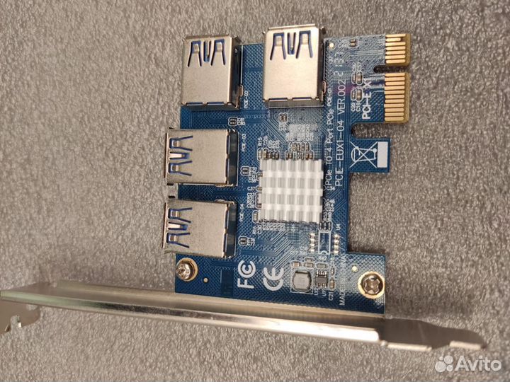 PCI-E X1 to 4 USB 3.0 / Райзер для 4-х видеокарт