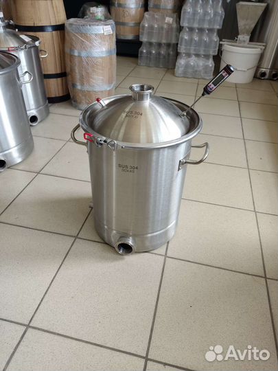 Куб кастрюля люкс 28л 30х40 купольная крышка 2