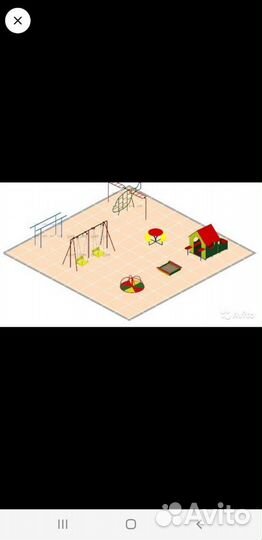 Детская площадка.Качели.Домик.Лаз.Батут.Песочница