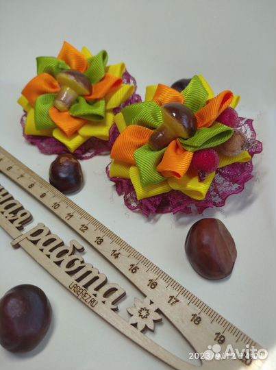 Резинки бантики ручной работы 