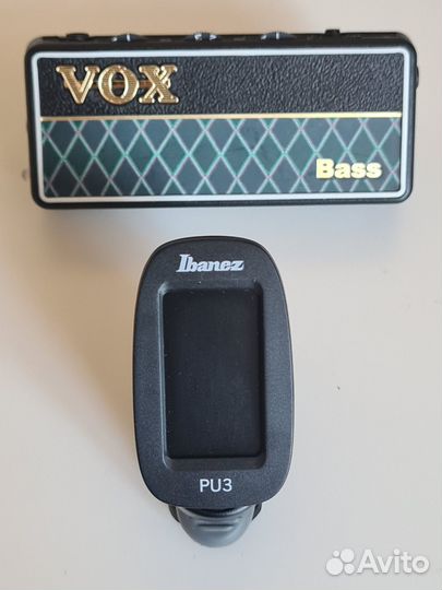 VOX AP2-BS amplug 2 Bass и ibanez PU3 clip tuner