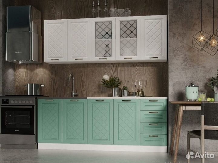 Кухня Агава Белая/Мята 2,0м