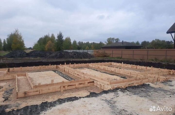 Фундамент Отмостка Бетонные работы