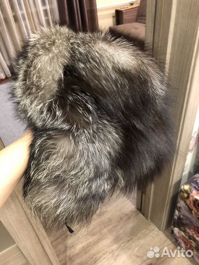 Шапка ушанка из чернобурки