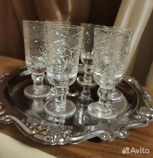 Рюмки хрустальные СССР 6 шт
