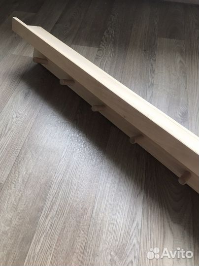 Полка вешалка IKEA деревянная с крючками