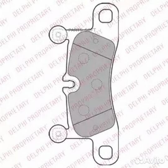 Delphi LP2233 Колодки зад.VW touareg 10/porsche ca