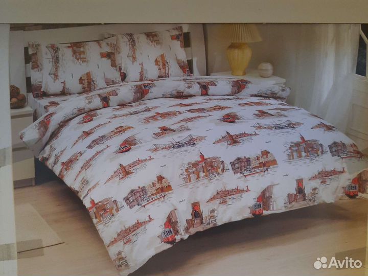 Постельное белье двухспальный комплект новый