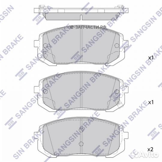 Sangsin brake SP4461 Колодки тормозные