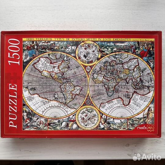Пазл 1500 деталей «Древняя карта мира»