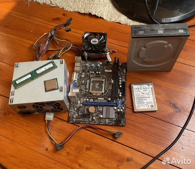 Старые комплектующие для пк; материнская плата cpu
