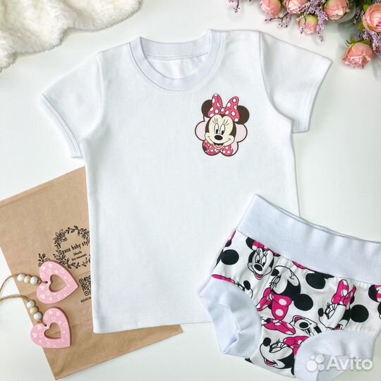 Трусики-хипстеры, футболки, комплекты