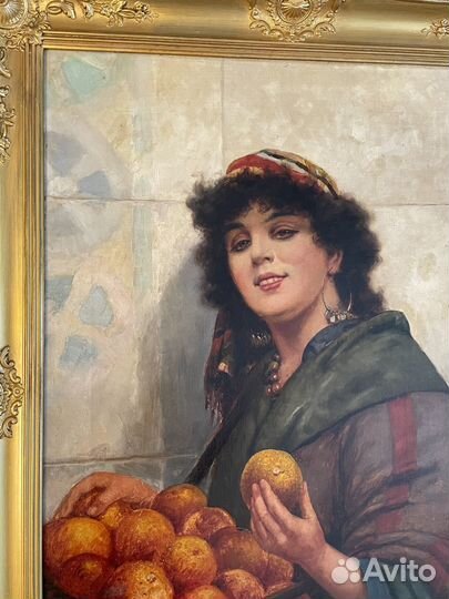 Картина портрет масло Алоиз Брох 1900 60*80 см