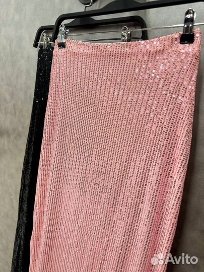 Юбка с пайетками длинная