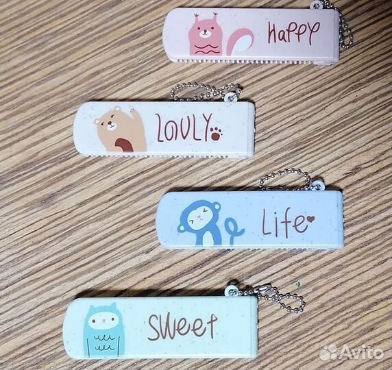 Расческа складная с зеркалом простая и массажная