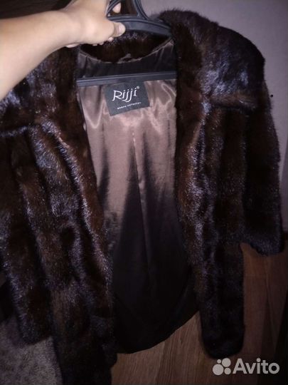 Шуба норковая поперечка с капюшоном 42