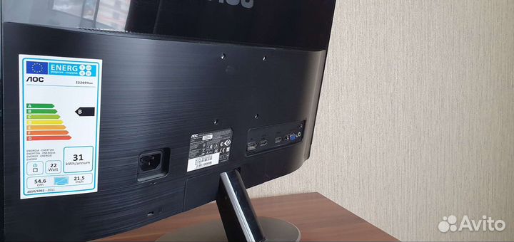 Монитор AOC, Full HD, 21.5